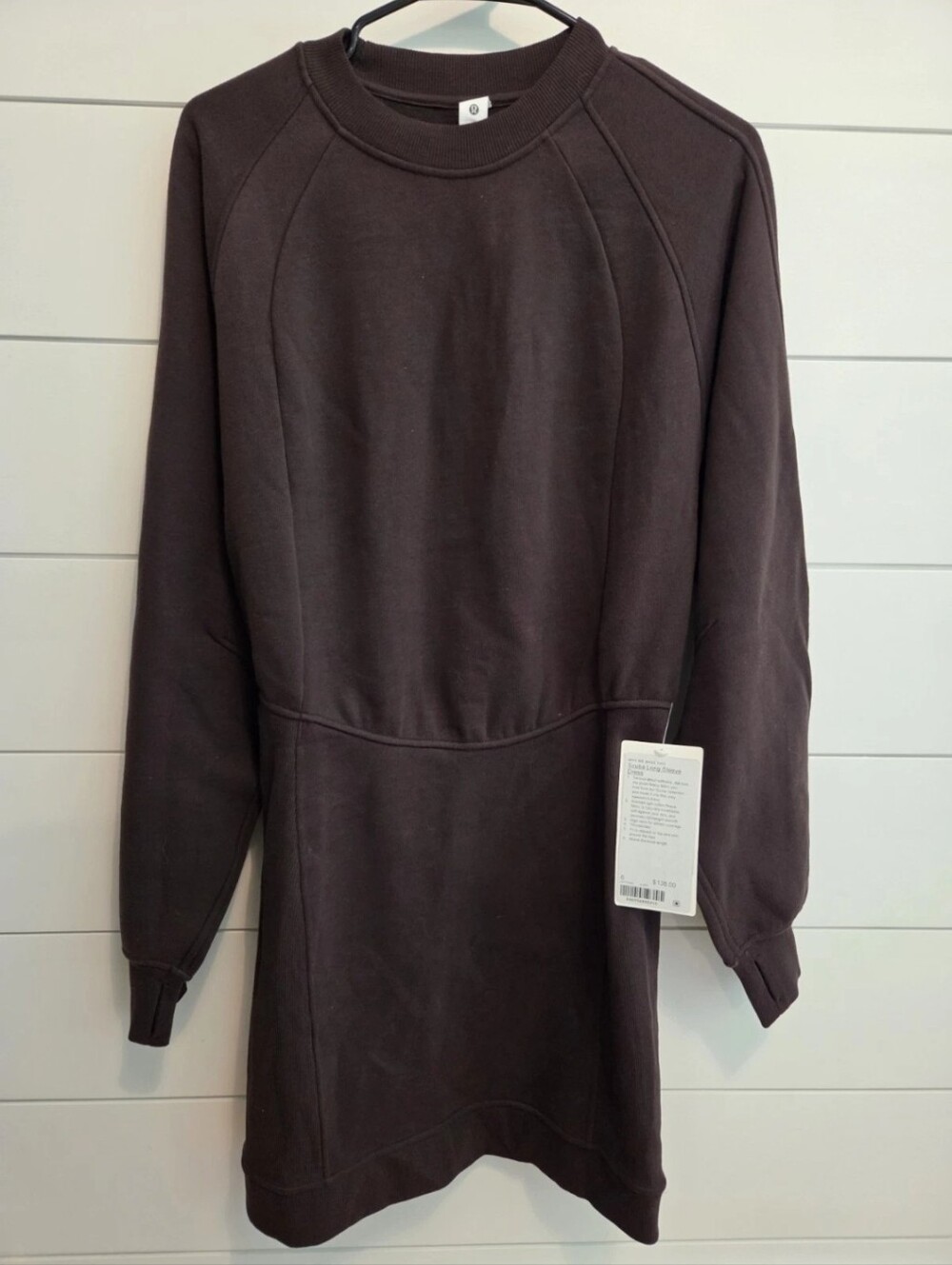 Lululemon Scuba Dress Long Sleeve ESPRESSO Size 6